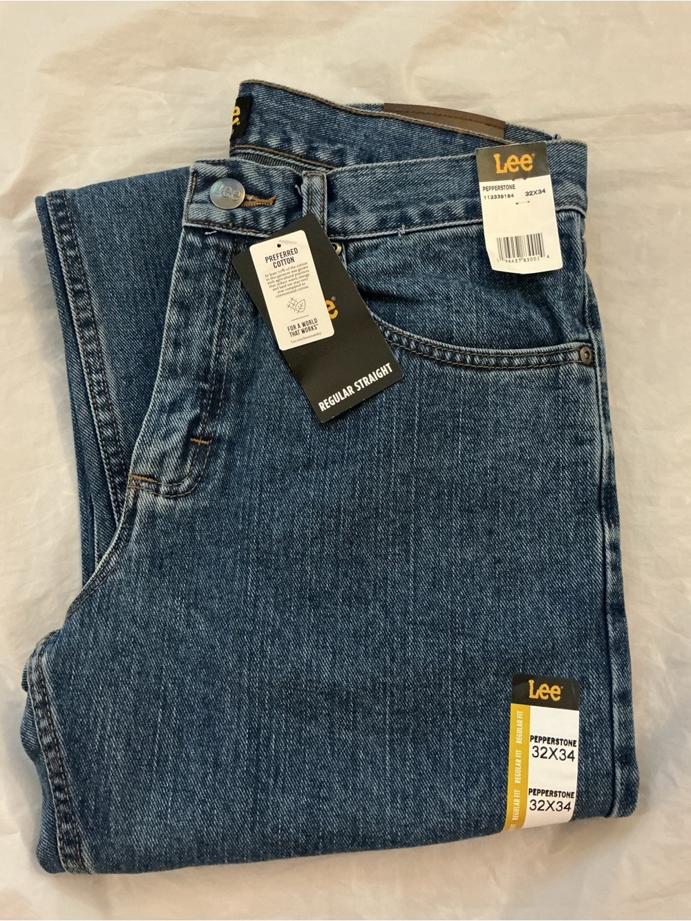 NWT Lee Men’s Straight Regular Jeans 32x34